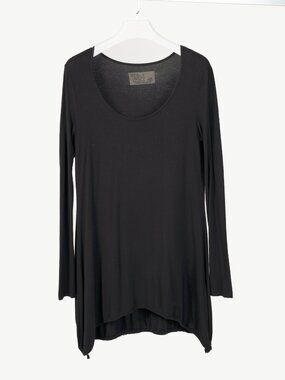 Annette Gortz Faro Black Jersey Drawstring-Hem Tunic